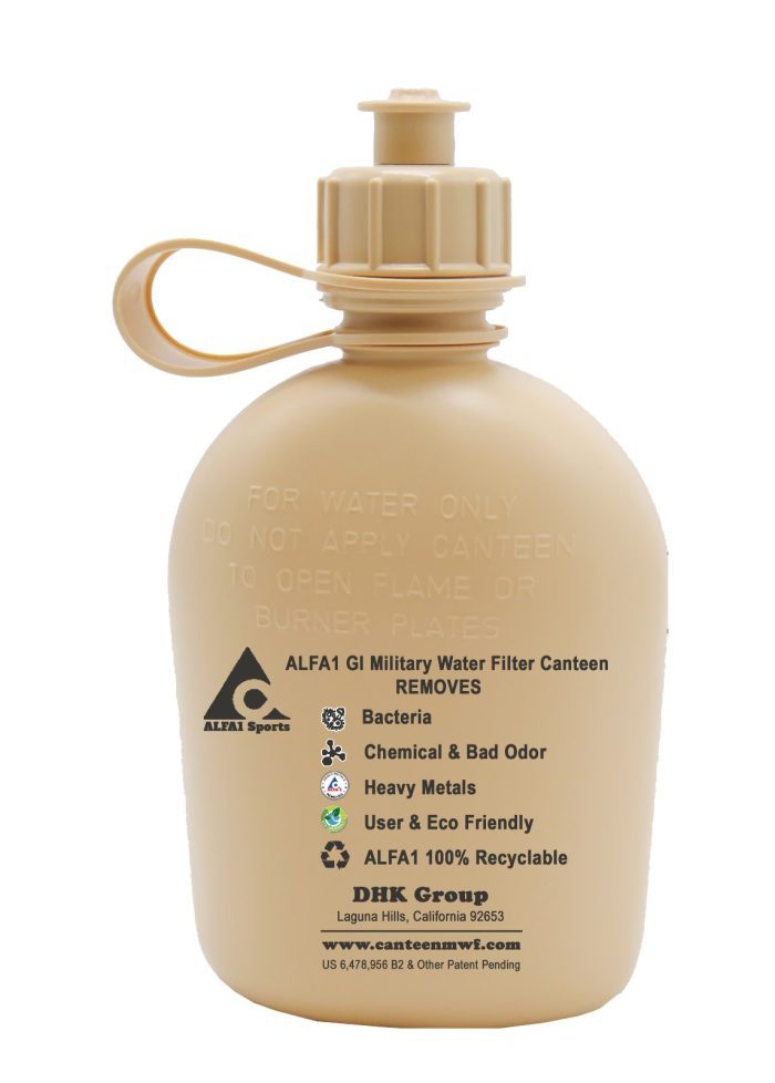 ALFA1 Water Filter Canteen in Tan Color